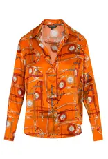 Catherinegee Daria French Cuff Silk Blouse