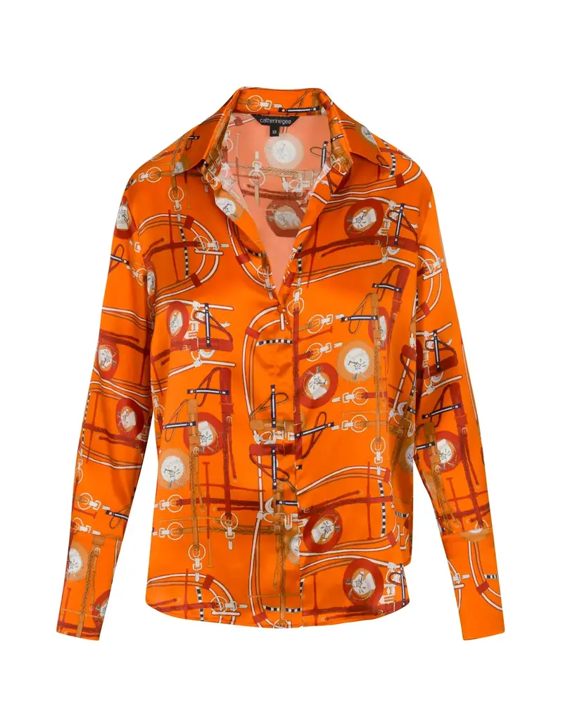 Catherinegee Daria French Cuff Silk Blouse