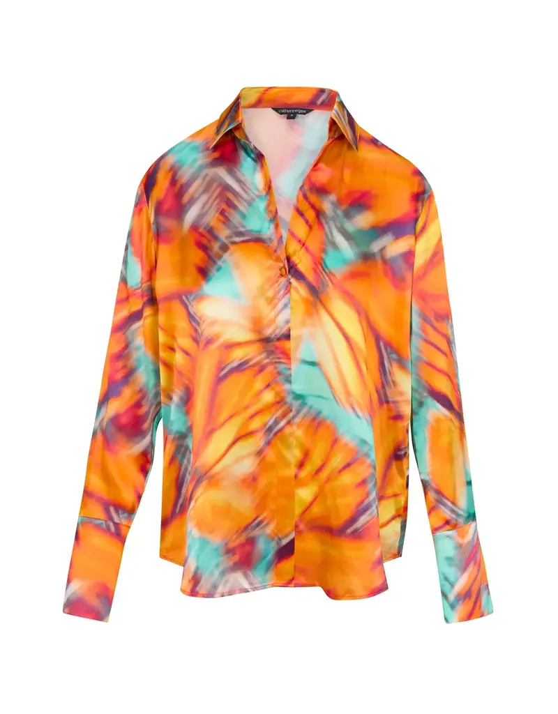 Catherinegee Daria French Cuff Silk Blouse
