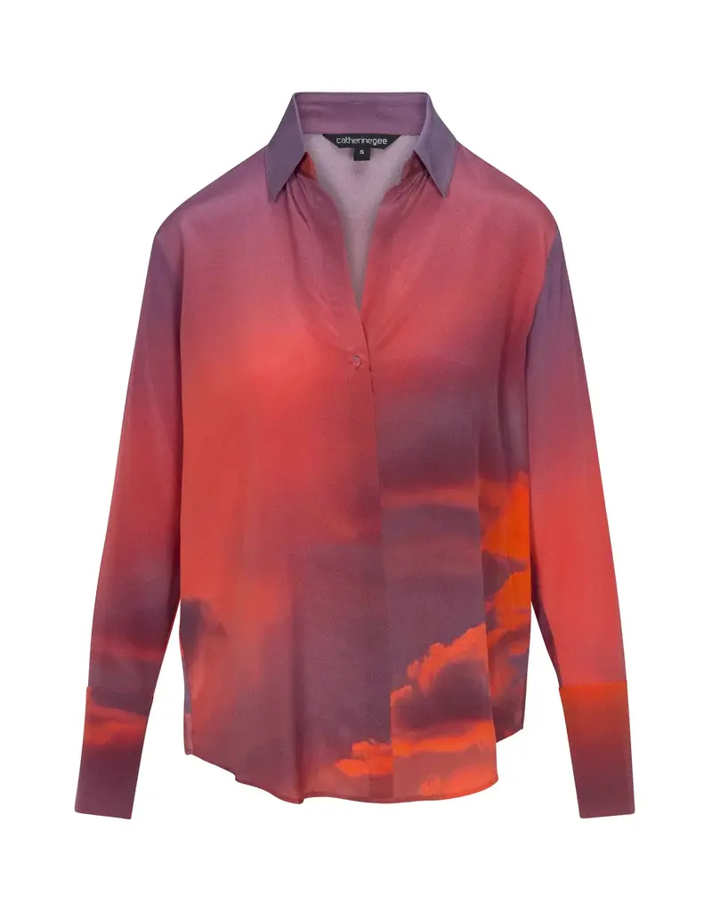 Catherinegee Daria French Cuff Silk Blouse
