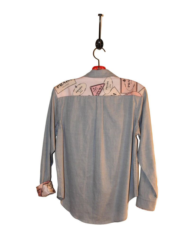 Elevazione Shirt with Designer Scarf Accent