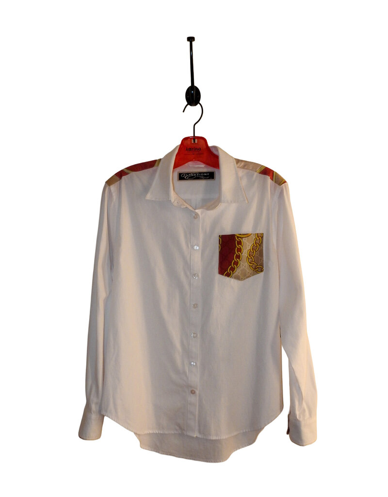 Elevazione Shirt with Designer Scarf Accent