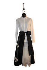 Sarah Majors Art SM Black Silk Organza Skirt w/hand felted /rolled inwood crosses