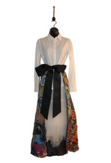 Sarah Majors Art SM-4 Tie-Wrap Skirt Organza, Silk, Merino Wool