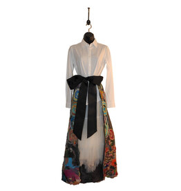 Sarah Majors Art SM-4 Tie-Wrap Skirt Organza, Silk, Merino Wool