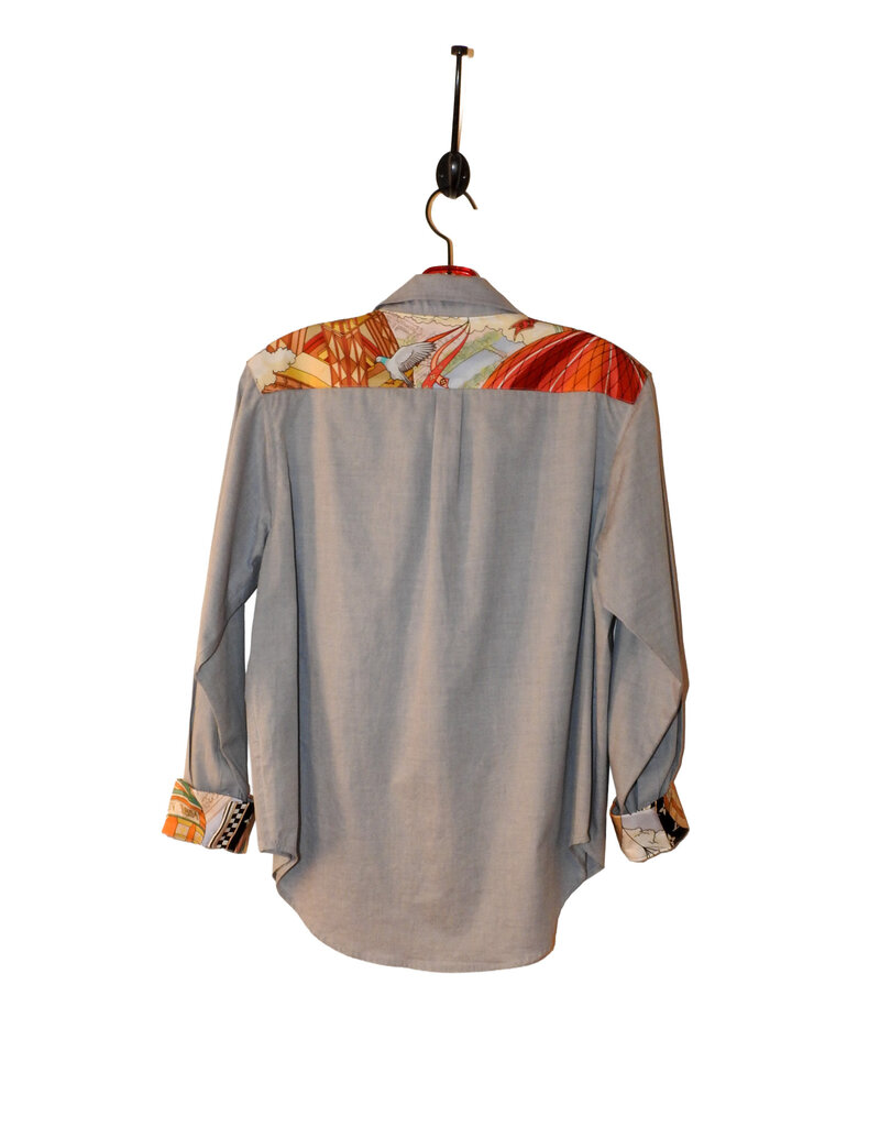 Elevazione Shirt with Designer Scarf Accent