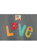 Sue Dreamer SD-181 Handsewn Grn/Blue LOVE Sweatshirt-L