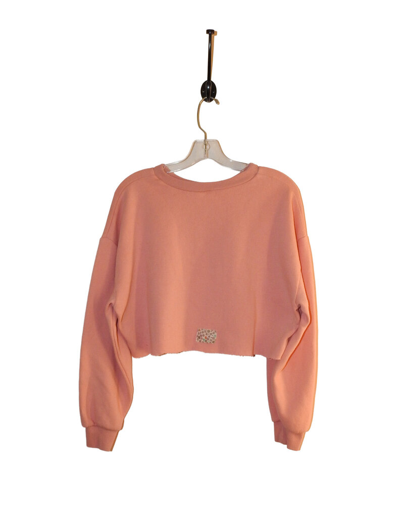 Sue Dreamer SD-176 Handsewn Pink Crop Sweatshirt-Bear S/M
