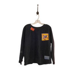 Sue Dreamer SD-180 Handsewn Navy Bird pocket Sweatshirt-L/XL