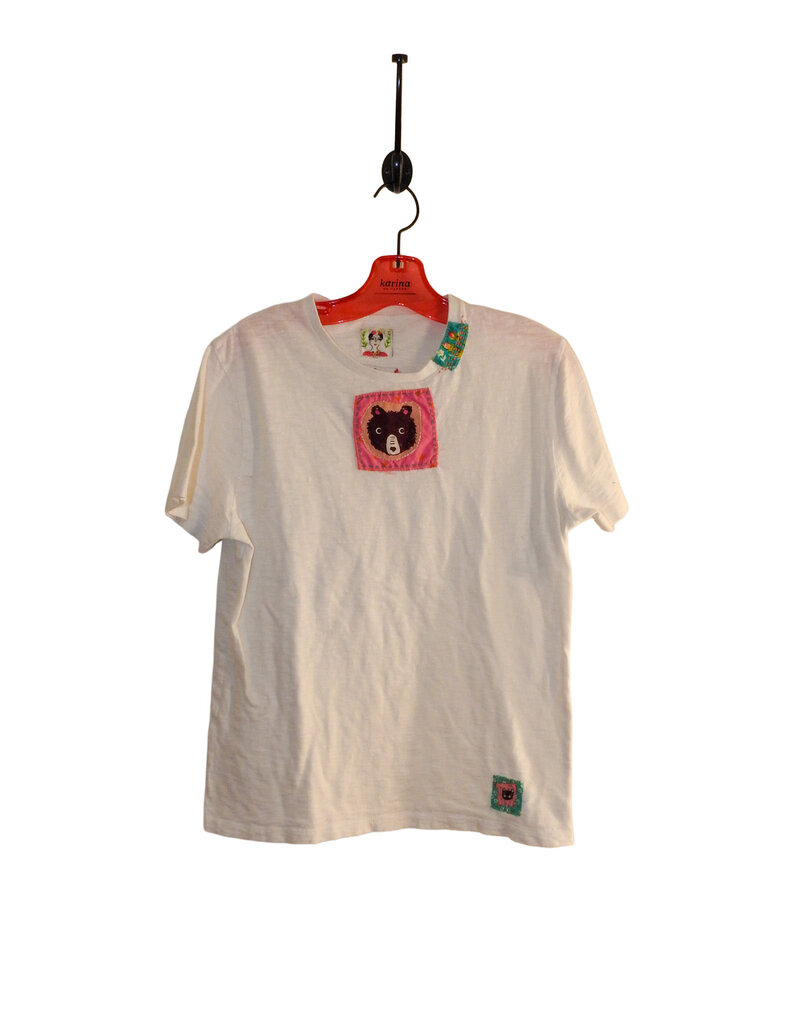 Sue Dreamer SD-162 Handsewn Wht/ Bear T-shirt S/M