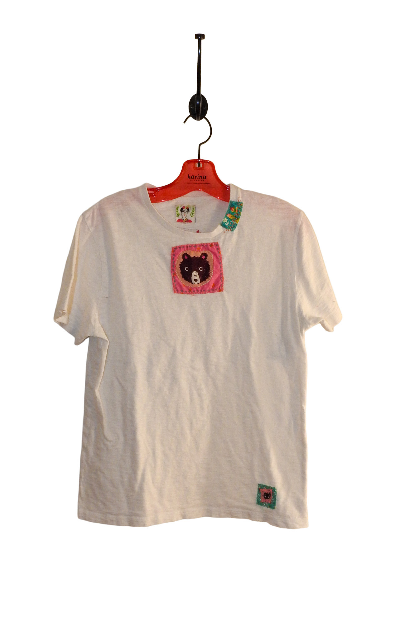 Sue Dreamer SD-162 Handsewn Wht/ Bear T-shirt S/M