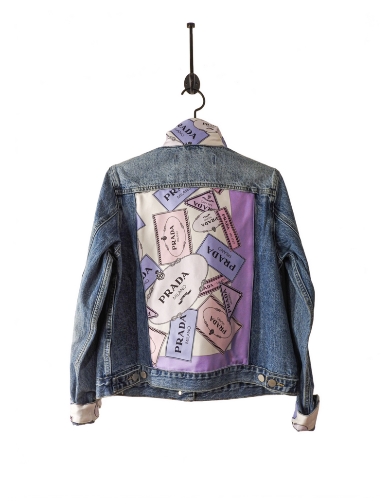 Elevazione Prada Purple Logo Denim jacket M