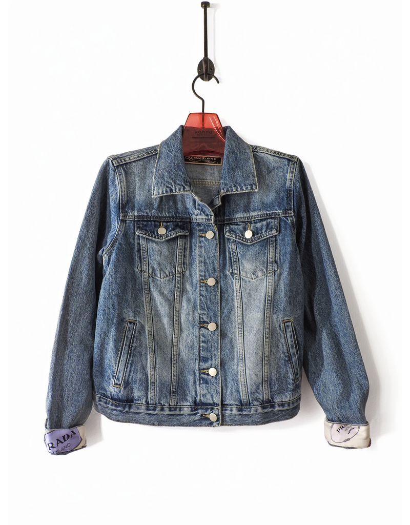 Elevazione Prada Purple Logo Denim jacket M