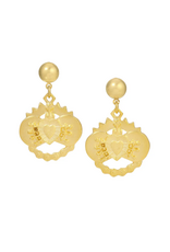 French Kande  Immaculate Heart 24K Pltd. Earrings