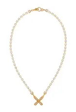 French Kande Estelle 17.75" 24K Pltd. Cupchain w/Crystal Petitie French Kiss