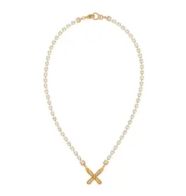 French Kande Estelle 17.75" 24K Pltd. Cupchain w/Crystal Petitie French Kiss