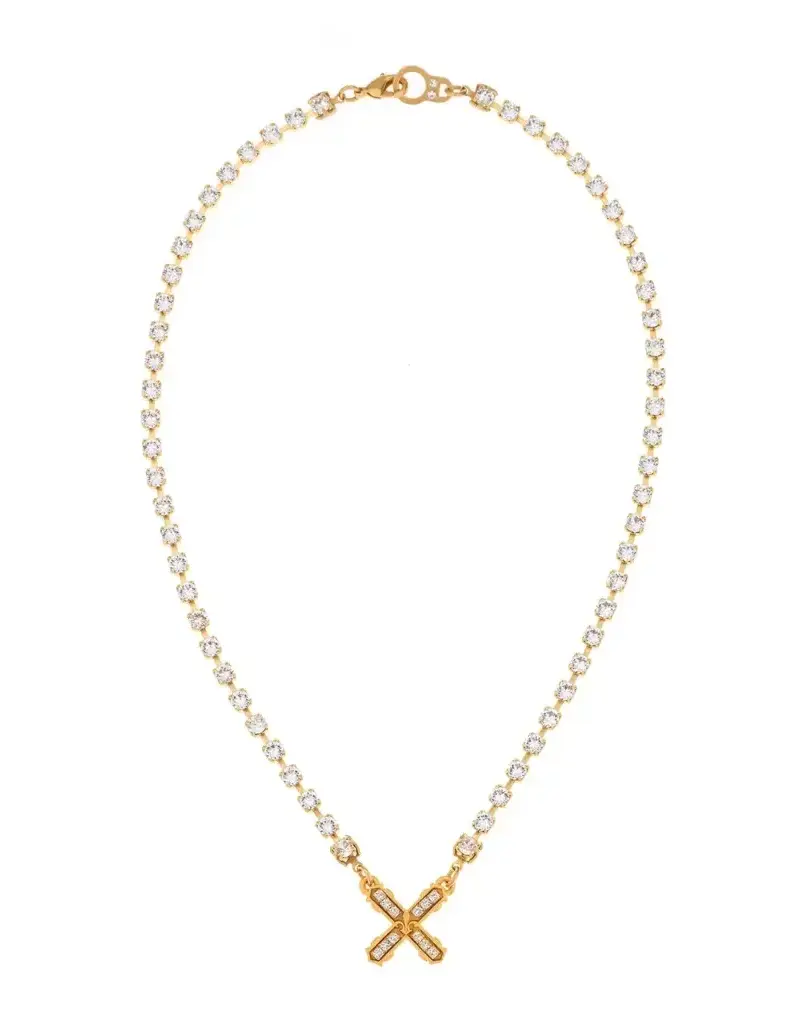 French Kande Estelle 17.75" 24K Pltd. Cupchain w/Crystal Petitie French Kiss