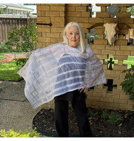 Sarah Majors Art SM Tuxedo Shawl - Soft Gray-Silk & Felted Merino