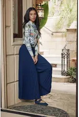 Wild Cosmos Eve Matte Navy Palazzo O/S