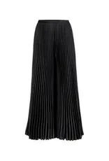 Wild Cosmos Eve Matte Plisse Palazzo Pant Blk OS