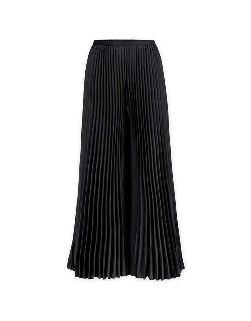 Wild Cosmos Eve Matte Plisse Palazzo Pant Blk OS