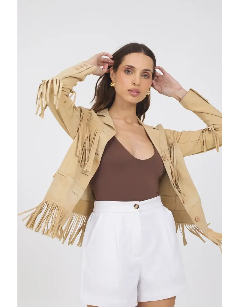 Jakett Annie Waxed Suede Jacket