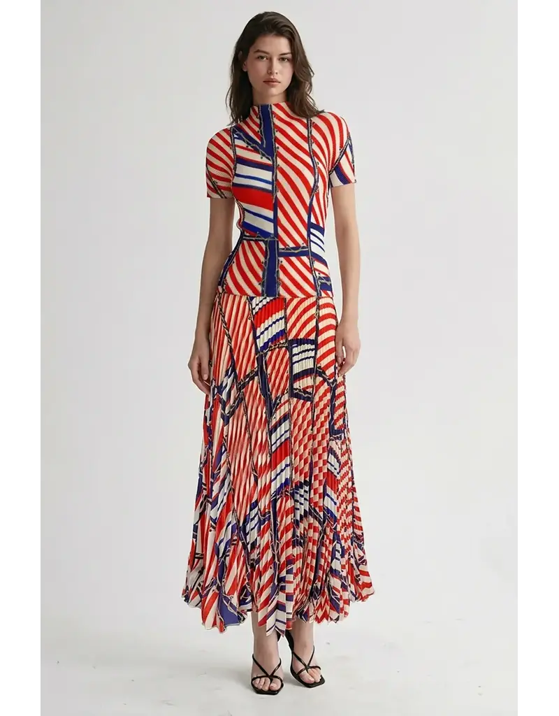 Wild Cosmos Riviera lines ss top Red Mix