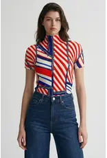 Wild Cosmos Riviera lines ss top Red Mix
