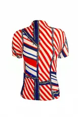 Wild Cosmos Riviera lines ss top Red Mix