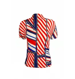 Wild Cosmos Riviera lines ss top Red Mix