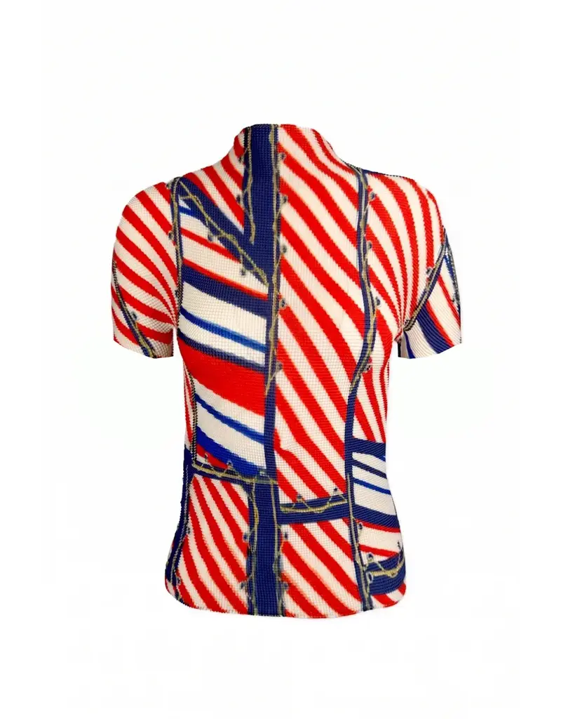 Wild Cosmos Riviera lines ss top Red Mix