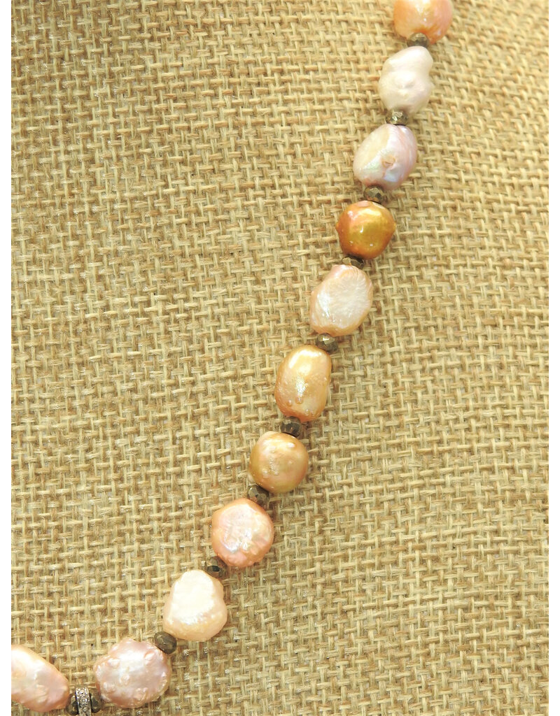 Gildas Gewels N1265B Diam Heart/LstrPrl-Gold Clasp Cons.