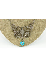 Gildas Gewels N25-2 Lg Diamond Butterfly Necklace