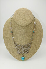 Gildas Gewels N25-2 Lg Diamond Butterfly Necklace