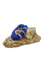 Gildas Gewels GG-H119 Blue Facet Beads, Diam Disc Beads Bracelet