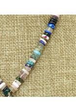 Gildas Gewels HRT109 Turq & Daimond Heart, Heishi Chain