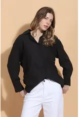 Jessie Liu Cotton Shirt w 3D applique Lace
