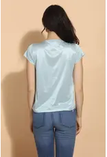 Jessie Liu Modal cotton blend tee w U Neck