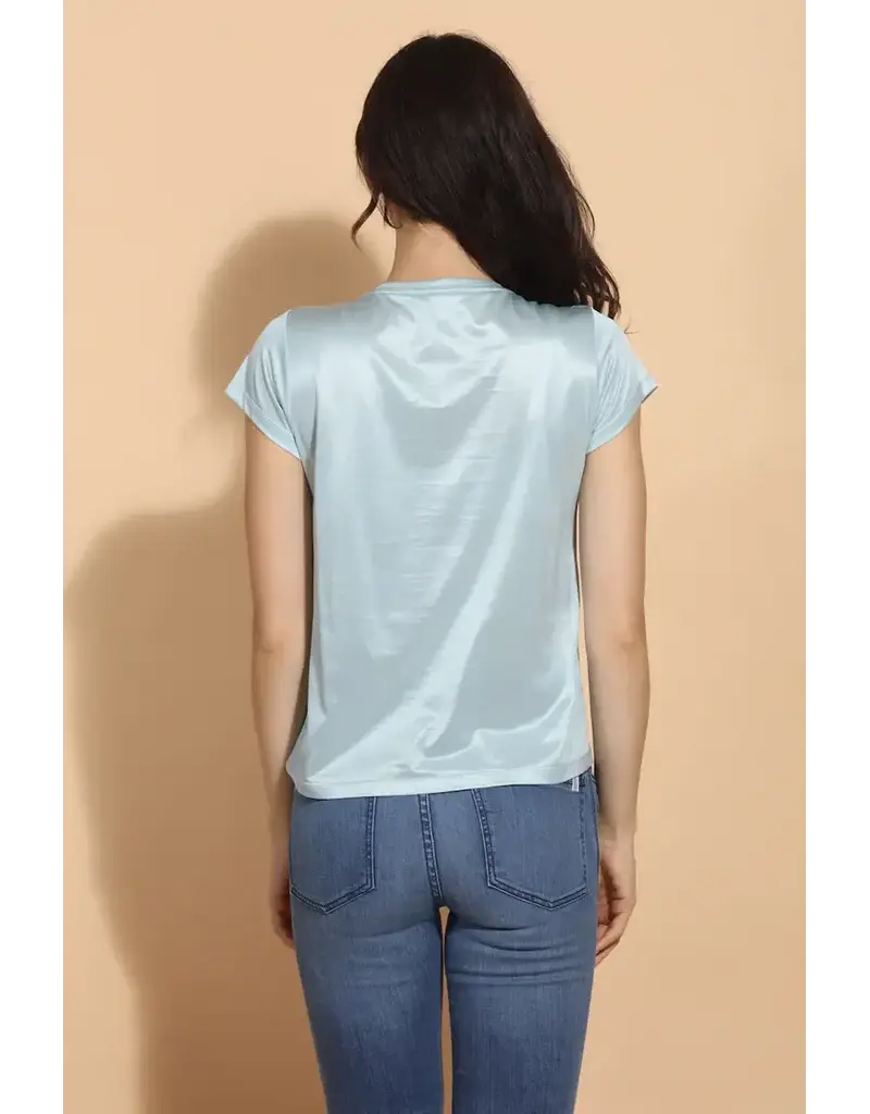 Jessie Liu Modal cotton blend tee w U Neck
