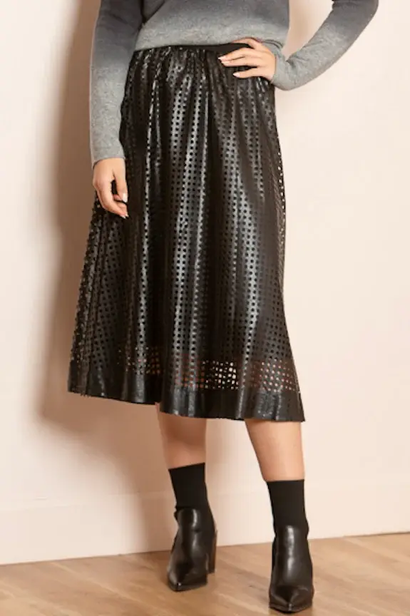 Jessie Liu Perforated Serena Skirt