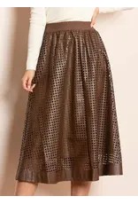 Jessie Liu Pleather A Line Skirt