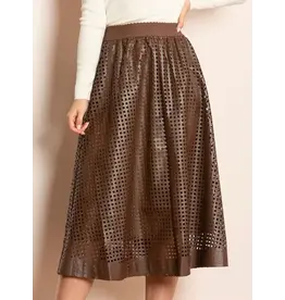 Jessie Liu Pleather A Line Skirt