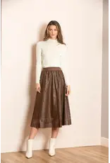 Jessie Liu Pleather A Line Skirt