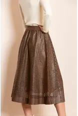 Jessie Liu Pleather A Line Skirt