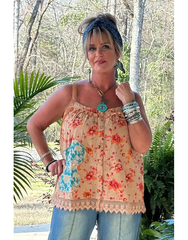 Jaded Gypsy Field Of Flowers Tank