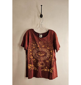 Jaded Gypsy Moon Dance Tee-Wine Evil Eye