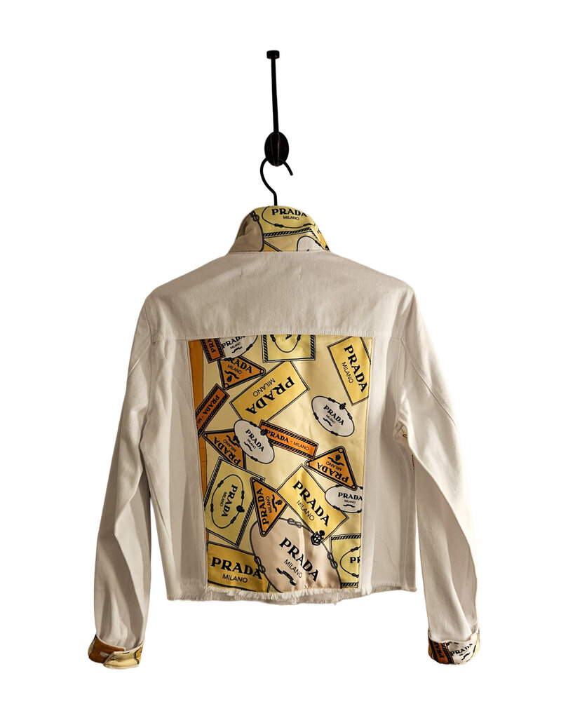 Elevazione Prada on White Denim Jacket M