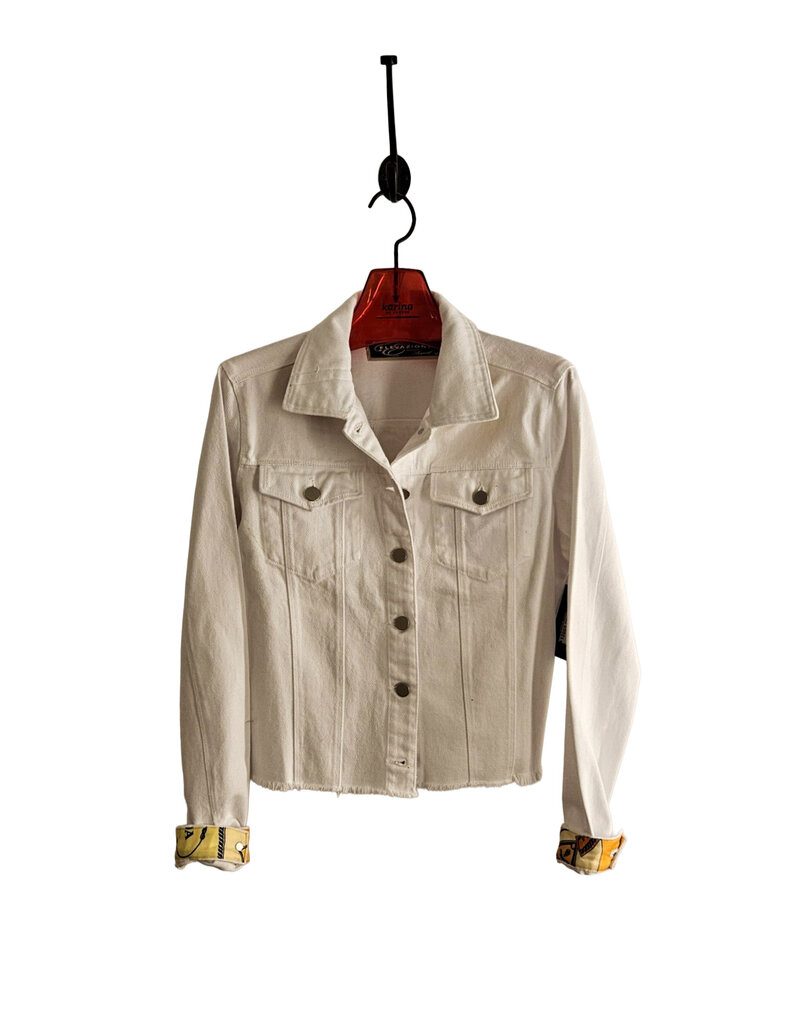 Elevazione Prada on White Denim Jacket M
