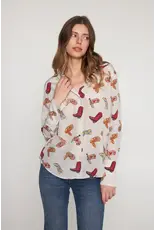 Catherinegee Daria French Cuff Silk Blouse