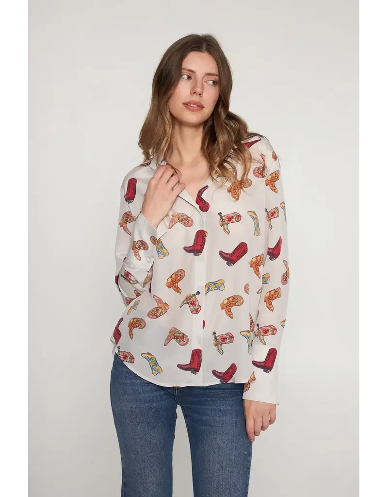 Catherinegee Daria French Cuff Silk Blouse